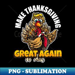 Cool Make Thanksgiving Great Again  Funny Turkey Trump - Trendy Sublimation Digital Download - Capture Imagination with Every Detail