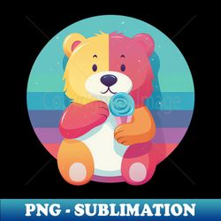 Colorful Teddy Bear - Signature Sublimation PNG File - Create with Confidence
