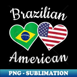 Brazil USA  Brazilian American - Sublimation-Ready PNG File - Stunning Sublimation Graphics