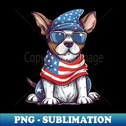 Patriotic Dog 4th of July Design - Elegant Sublimation PNG Download - Enhance Your Apparel with Stunning Detail