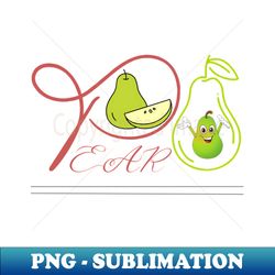 PEAR FRUITS WITH DESIGN - High-Resolution PNG Sublimation File - Perfect for Creative Projects