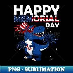 happy memorial day 4th of july dinosaur american flag hat - high-quality png sublimation download - perfect for sublimation art
