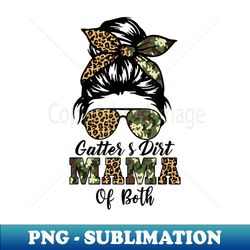 Leopard Glitter Dirt Mom Mama Of Both Camouflage Mothers Day - Vintage Sublimation PNG Download - Stunning Sublimation Graphics