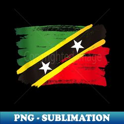 Saint Kitts and Nevis Flag Paint Style - Exclusive PNG Sublimation Download - Revolutionize Your Designs