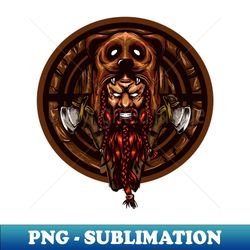 bear hat viking angry illustration - artistic sublimation digital file - perfect for sublimation art