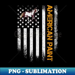 Vintage USA American Flag American Paint Horse Funny - Trendy Sublimation Digital Download - Create with Confidence