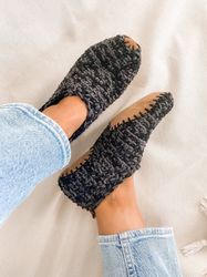 Crochet Slippers with Soles| Vegan| Handmade