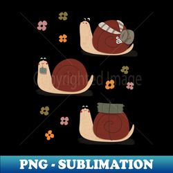Snails in spring - Instant PNG Sublimation Download - Capture Imagination with Every Detail