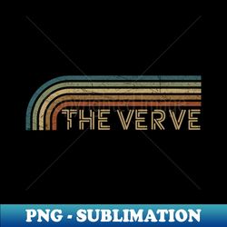 The Verve Retro Stripes - Sublimation-Ready PNG File - Perfect for Creative Projects