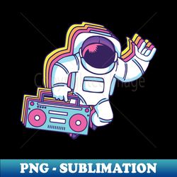 astronaut boombox  radio space music - high-quality png sublimation download - capture imagination with every detail