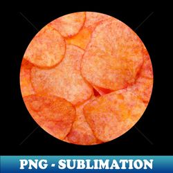 Ketchup Chips Circle Photograph - Sublimation-Ready PNG File - Fashionable and Fearless