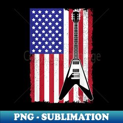 cool american flag guitar guitarist music rock - aesthetic sublimation digital file - stunning sublimation graphics