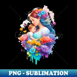 Cute Mom Holding Her Baby - Signature Sublimation PNG File - Stunning Sublimation Graphics