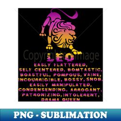 Other Side Of The Zodiac  Leo - Stylish Sublimation Digital Download - Boost Your Success with this Inspirational PNG Download