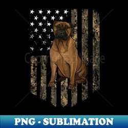 Camo American Flag Bullmastiff 4th Of July USA - PNG Transparent Sublimation File - Transform Your Sublimation Creations