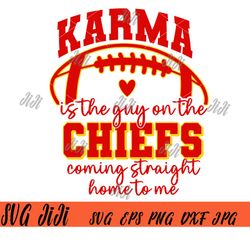 Retro Karma Is The Guy On The Chiefs SVG, Swiftie Kelce SVG, Football SVG