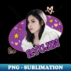ITZY RYUJIN - PNG Transparent Sublimation Design - Vibrant and Eye-Catching Typography