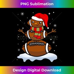 christmas american football snowman xmas sport men boys kids long sleeve - edgy sublimation digital file - enhance your art with a dash of spice