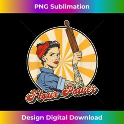 Baker Flour Powers Woman Holding Rolling Pin Woman Baker - Contemporary Png Sublimation Design - Chic, Bold, And Uncompromising