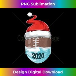 Christmas 2020 American Football Santa hat wearing mask - Innovative PNG Sublimation Design - Elevate Your Style with Intricate Details