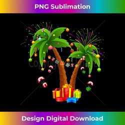 Decorated Christmas Palm Tree Tropical Xmas Coconut - Sublimation-Optimized PNG File - Elevate Your Style with Intricate Details