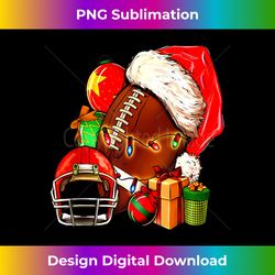 Christmas Football Santa Hat Sports Xmas Team Lovers Holiday Tank Top - Deluxe PNG Sublimation Download - Infuse Everyday with a Celebratory Spirit