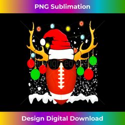 Christmas Football Santa Hat Sports Xmas Team Lovers Holiday Long Sleeve - Eco-Friendly Sublimation PNG Download - Enhance Your Art with a Dash of Spice