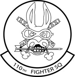 USAF 110th FIGHTER SQUADRON AIR FORCE 110th FS EMBLEM BADGE VECTOR FILE SVG DXF EPS PNG JPG FILE