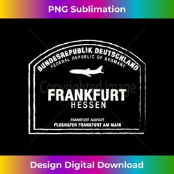 Frankfurt Germany Passport Stamp Vacation Travel - Edgy Sublimation Digital File - Pioneer New Aesthetic Frontiers