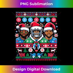 american football footballspieler ugly christmas footballer tank top - vibrant sublimation digital download - reimagine your sublimation pieces