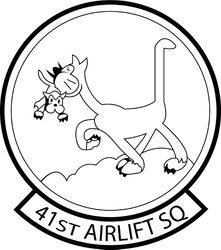 41 st AIRLIFT SQUADRON USAF PATCH VECTOR FILE SVG DXF EPS PNG JPG FILE
