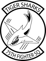 USAF 75th FIGHTER SQUADRON AIR FORCE 75th FS EMBLEM VECTOR FILE SVG DXF EPS PNG JPG FILE