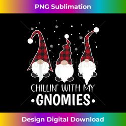 Chillin With My Gnomies Santa Gnome Christmas Pajama - Sleek Sublimation PNG Download - Challenge Creative Boundaries