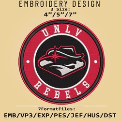 NCAA Logo UNLV Rebels, Embroidery design, Embroidery Files, NCAA UNLV Rebels, Machine Embroidery Pattern