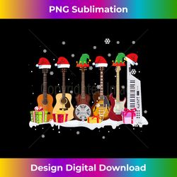 Guitar Music Lover Xmas Lighting Santa Guitar Christmas Pjs - Vibrant Sublimation Digital Download - Access the Spectrum of Sublimation Artistry