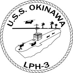 USS OKINAWA LPH-3 U.S. NAVY AMPHIBIOUS ASSAULT SHIP PATCH PIN VECTOR FILE SVG DXF EPS PNG JPG FILE
