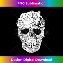 Cat Skull - Kitty Skeleton Halloween Costume Skull Cat - Bohemian Sublimation Digital Download - Spark Your Artistic Genius
