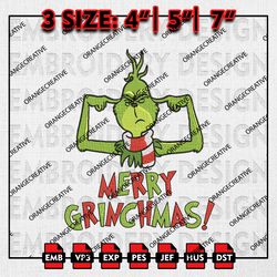 Hate Merry Grinchmas Embroidery files, Merry Christmas Emb Designs, Grinch Machine Embroidery File, Digital Download