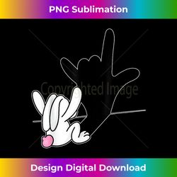 Bunny Reflection I Love You Hand Sign Language ASL Easter - Chic Sublimation Digital Download - Pioneer New Aesthetic Frontiers