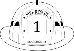 fire fighter helmet fire rescue searchlight vector file SVG DXF EPS PNG JPG FILE