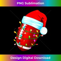 Christmas Football Santa Hat Sports Xmas Team Lovers Holiday Tank Top - Deluxe PNG Sublimation Download - Rapidly Innovate Your Artistic Vision