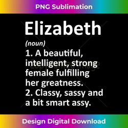 ELIZABETH Definition Personalized Name Funny Christmas Gift - Classic Sublimation PNG File - Lively and Captivating Visuals