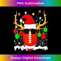 Christmas Football Santa Hat Sports Xmas Team Lovers Holiday Tank Top - Edgy Sublimation Digital File - Craft with Boldness and Assurance