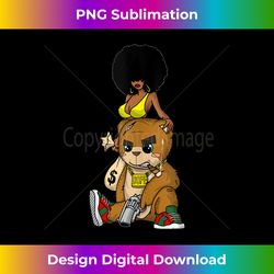 Hip Hop Teddy Bear Gangster Rap Hustle Hard Get Money Tee Tank Top - Artisanal Sublimation PNG File - Animate Your Creative Concepts