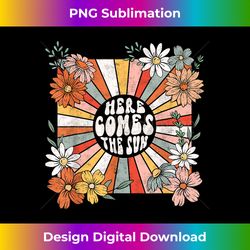 Here Comes The Sun Vintage Floral Summer Family Vacation - Sublimation-Optimized PNG File - Reimagine Your Sublimation Pieces