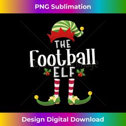Football Christmas Elf Matching Pajama X-Mas Party Long Sleeve - Futuristic PNG Sublimation File - Immerse in Creativity with Every Design