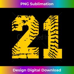 Baseball Softball Number #21 Yellow Birthday Lucky Number - Sophisticated PNG Sublimation File - Customize with Flair