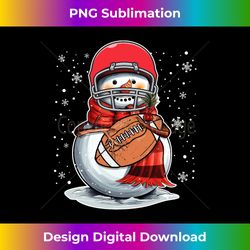 christmas american football snowman xmas sport men boys kids long sleeve - deluxe png sublimation download - spark your artistic genius