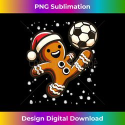 Gingerbread Plays Soccer Bicycle Kick, Cookie Christmas Tank Top - Contemporary PNG Sublimation Design - Rapidly Innovate Your Artistic Vision