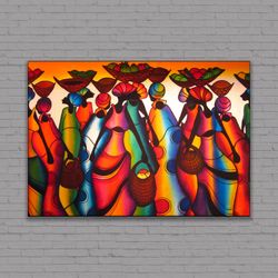 African Wall Art, African American Poster, Minimalist African Art, African Gift, Extra Large Canvas, Framed Art, Ready t